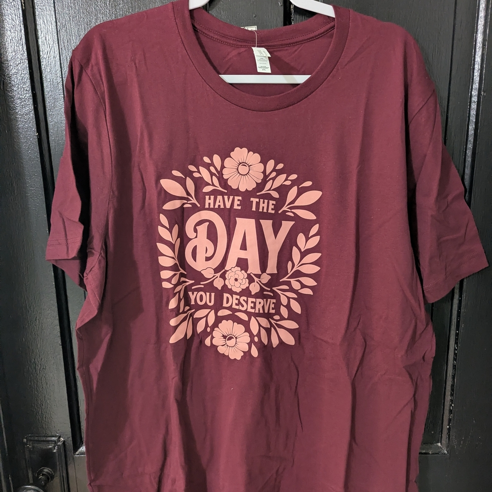 Bella Canvas Burgundy Floral Tee